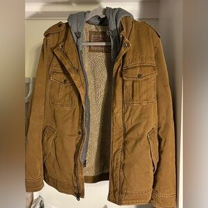 Levi’s Sherpa Lined Two Pocket Hooded Trucker Jacket